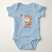 Bodysuits met illustratie van een baby hert. (Voorkant)
