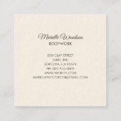 Bodywork Massage Lotus Mandala Vierkante Visitekaartje (Achterkant)