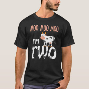 Boe Boe Boe Ik Ben Twee 2de Tweede Verjaardag Koe T-shirt