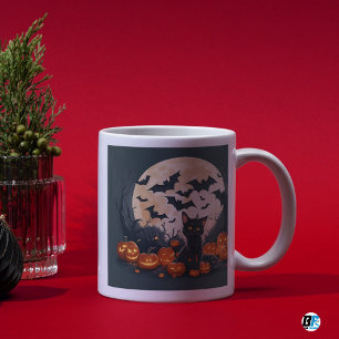 Boe! Donker Halloween Theme Gift Design Koffiemok