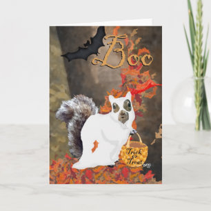 Boe! Eekhoorn Halloween kaart