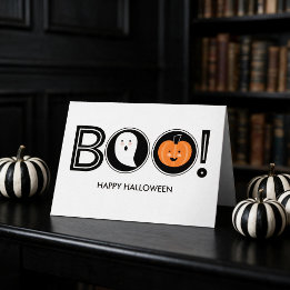 Boe-geroep! Het gelukkige Wenskaart van Halloween Kaart