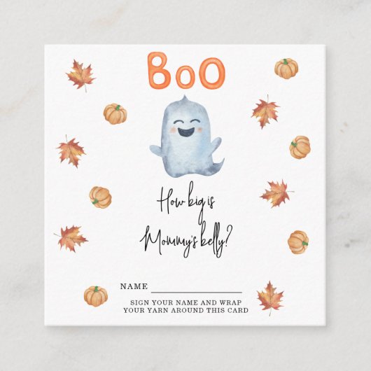 Boe! Ghost - hoe groot is mama's buik Informatiekaartje (Voorkant)