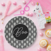 Boe! Gothic Skull Damask Paper Bord (Feest)