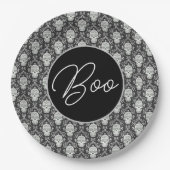 Boe! Gothic Skull Damask Paper Bord (Voorkant)