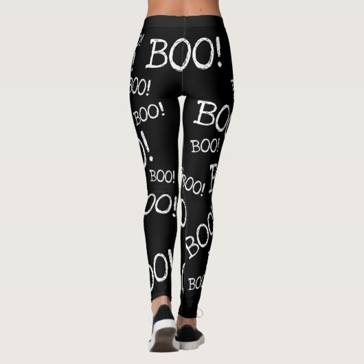 Boe! Grappige Halloween Ghost Boo Butt Leggings (Achterkant)