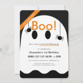 Boe! Halloween Ghost Schattige Virtual Birthday Kaart (Voorkant)