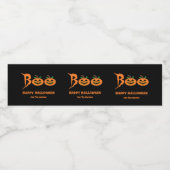 BOE! Halloween Pompoenen Waterfles Etiket Set (Enkel label)