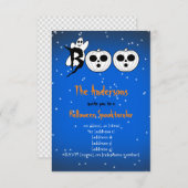 BOE! Halloween White Pumpkins Uitnodiging (Voorkant / Achterkant)