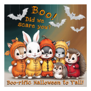 Boe! Hebben we je bang gemaakt? Boo-Rific Hallowee Foto Afdruk
