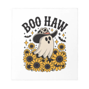 Boe Hoe Koe Geest Westerse Halloween Notitieblok