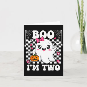 Boe ik ben twee spook groovy 2de verjaardag hallow kaart