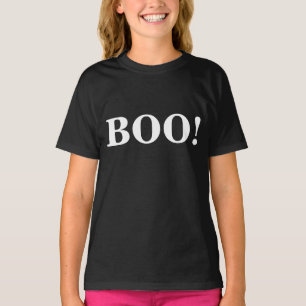 Boe! in vetgedrukte letters voor Halloween T-shirt
