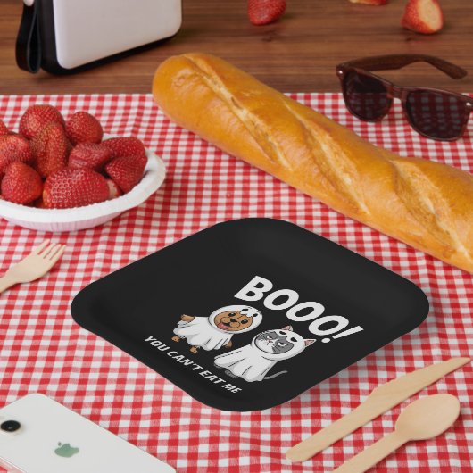 Boe! Je Kunt Me Niet Opeten Honden En Katten Grapp Papieren Bordje (Picknick)
