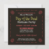 Boe-medelijden Dia de los Muertos Party | Uitnodig Kaart (Achterkant)