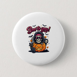 Boe naar Jou Halloween Skelet Pompoen Ronde Button 5,7 Cm