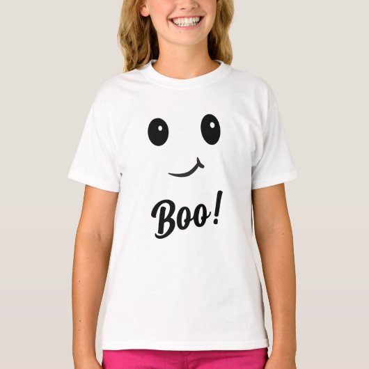 Boe! Schattige spookkostuum T-shirt (Voorkant)