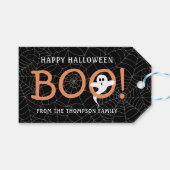 BOE! Schattigee Spook Halloween Spiderwebs Party F Cadeaulabel (Voorkant (Horizontaal))