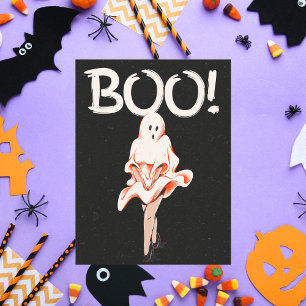 Boe! spookkostuum Halloween Briefkaart