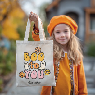 Boe tegen jou gepersonaliseerde Halloween Tote Bag