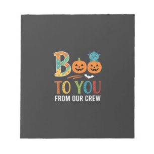 Boe To You Halloween Crew Ontwerp_1 Notitieblok