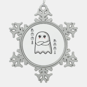 Boe van Afkeuring Klassiek Retro Tin Sneeuwvlok Ornament