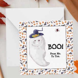 Boe van mij naar jou Klant Halloween Notitiekaartje