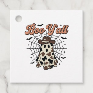 Boe Y'all Westerse Geest Halloween Ontwerp Bedankjes Labels