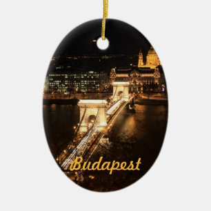 Boedapest, banken van de Donau 's nachts Keramisch Ornament