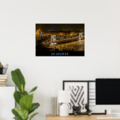 Boedapest Bridge in Hongarije Poster (Thuiskantoor)