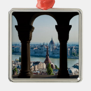 Boedapest en hongaars parlement metalen ornament