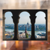 Boedapest en hongaars parlement raamsticker (Vel 2)