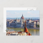 Boedapest, het gebouw van het Parlement Briefkaart (Voorkant / Achterkant)