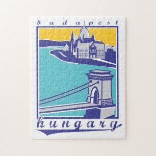 Boedapest Hongarije chain Bridge Donau Legpuzzel