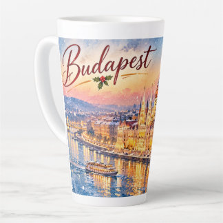 Boedapest Hongarije Donau Parlement Kerstmis Latte Mok