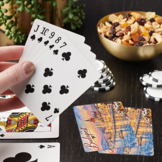 Boedapest Hongarije Donau Parlement Kerstmis Pokerkaarten