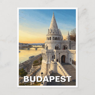 Boedapest Hongarije Fisherman's Bastion Travel Briefkaart
