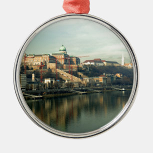 Boedapest Hongarije Kasteelheuvel over de Donau Metalen Ornament