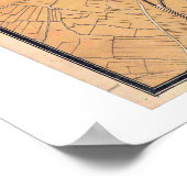 Boedapest Hongarije Map uit 1884 Poster (Hoek)