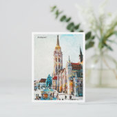 Boedapest Hongarije Mooie olieverfstad Briefkaart (Staand voorkant)
