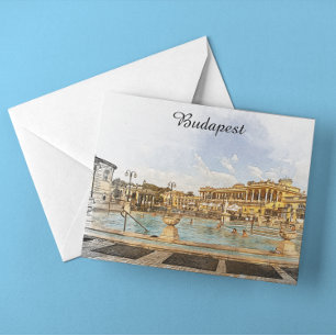  Boedapest Hongarije Panorama Uitzicht Briefkaart