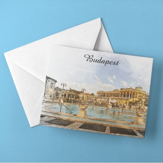  Boedapest Hongarije Panorama Uitzicht Briefkaart