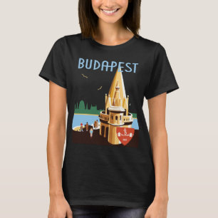 Boedapest Hongarije Parlement Blauw Reizen T-shirt