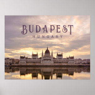 Boedapest Hongarije parlement landschap reis foto Poster