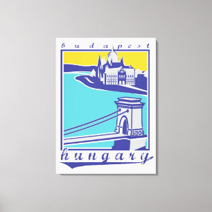 Boedapest, Hongarije, poster Canvas Afdruk