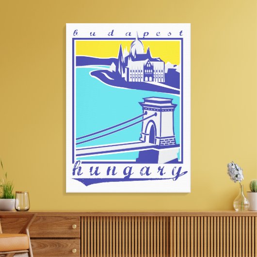 Boedapest, Hongarije, poster Canvas Afdruk (Insitu (Woonkamer))