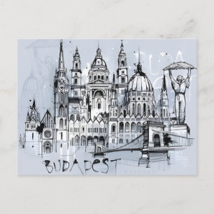 Boedapest Hongarije Reiskunst  souvenir Briefkaart