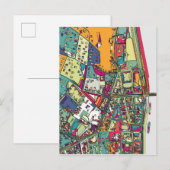 Boedapest, Hongarije | Stadskaart Briefkaart (Voorkant / Achterkant)