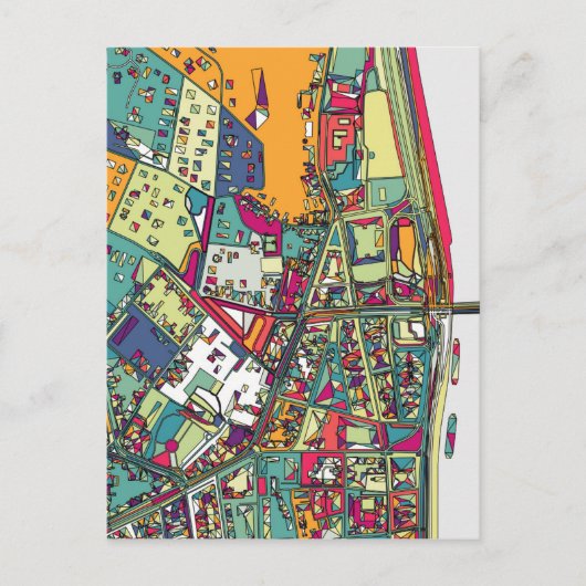 Boedapest, Hongarije | Stadskaart Briefkaart (Voorkant)