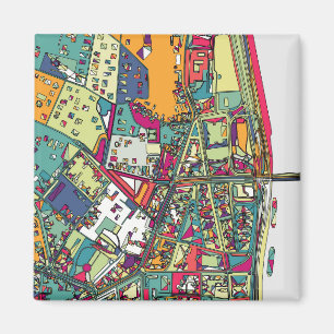 Boedapest, Hongarije   Stadskaart Magneet